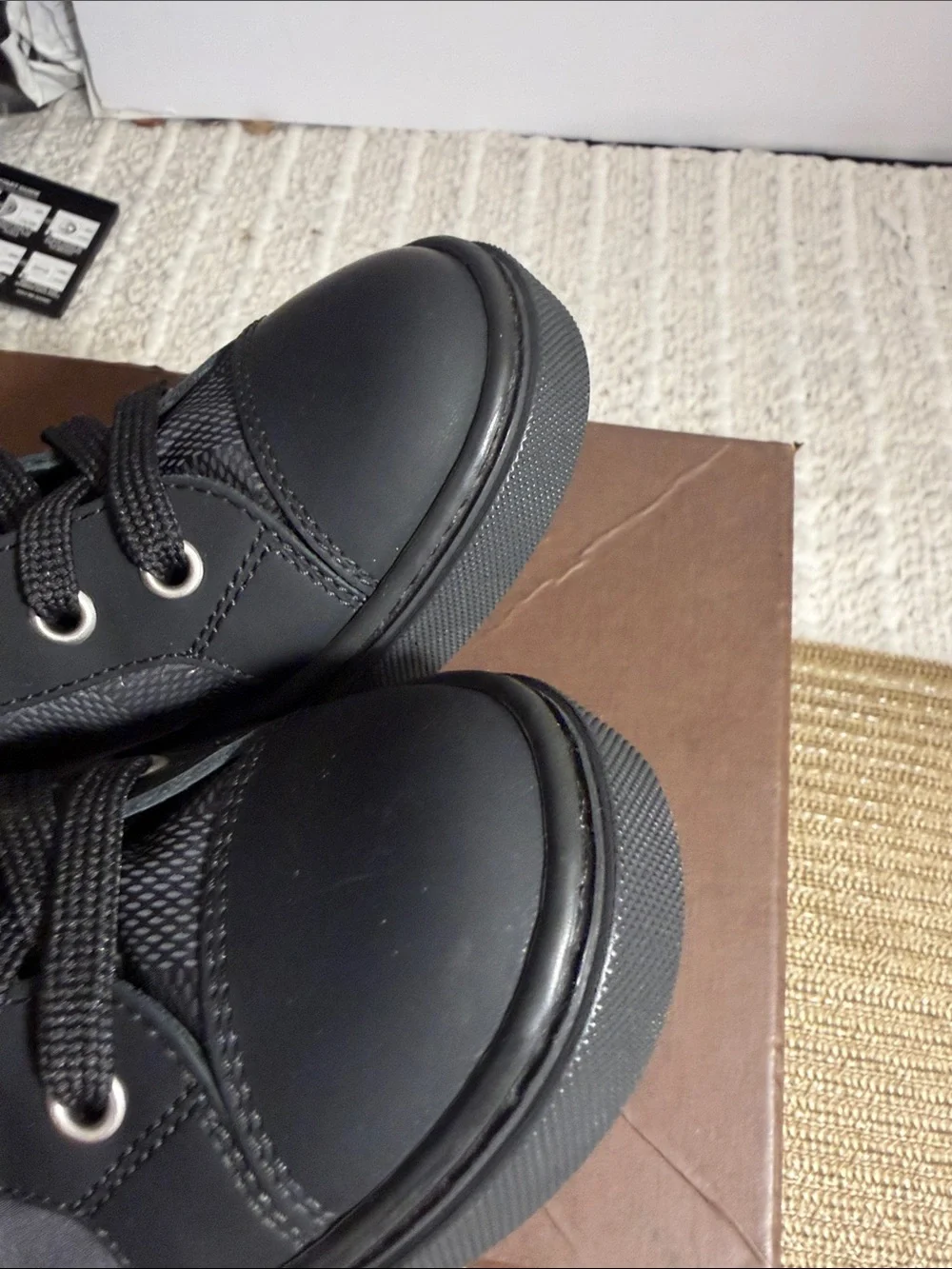 Louis Vuitton Kids High Top Sneakers EU 25 US 8 Black Damier Zip NWOT